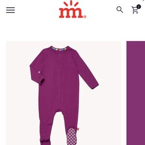 NWT Magnetic Me Purple Footies One Piece